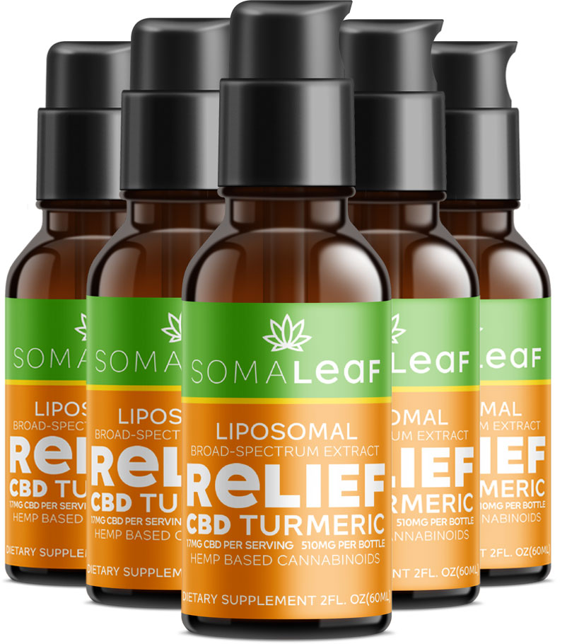SomaLeaf CBD Turmeric Supplement Packages